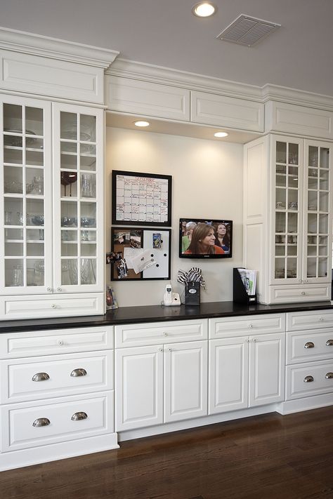 White Kitchen Built-In China Cabinet ... Dining Room Built Ins, Built In China Cabinet, Dining Room Built In, Built In Buffet, Kitchen Built In, Custom Dining Room, Dining Hutch, Dining Room Cabinet, Dining Room Remodel