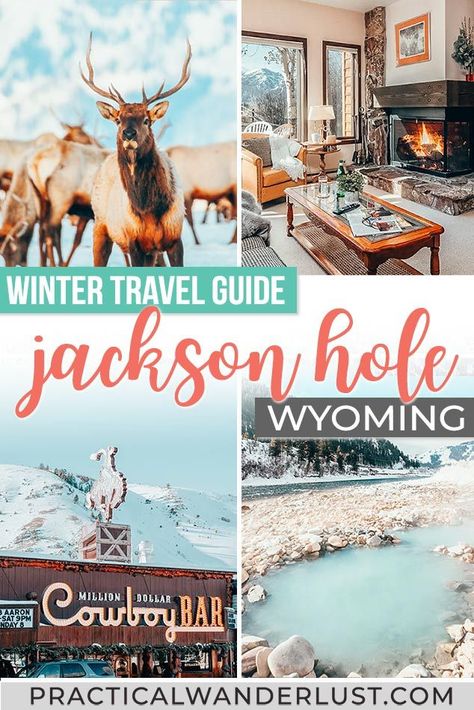 Jackson Hole, Wyoming things to do in winter, from hot springs to Grand Teton National Park! Here's a complete Jackson Hole travel guide. Winter travel destination, things to do in Jackson Hole, Wyoming in winter, travel destination winter, United States winter travel, Wyoming winter travel guide Jackson Hole Wyoming Winter, Wyoming Winter, Jackson Hole Vacation, Jackson Hole Winter, Things To Do In Winter, Wyoming Vacation, Jackson Hole Wy, Winter Travel Destinations, Wyoming Travel