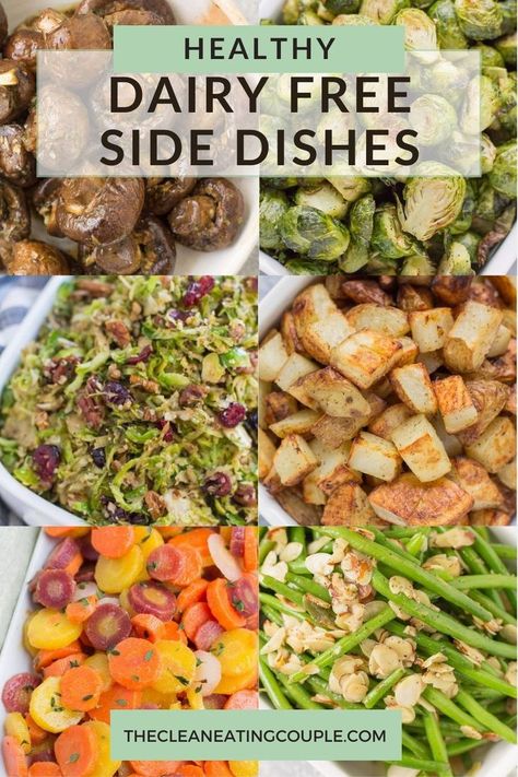 These Dairy Free Side Dishes are perfect for any meal or holiday dinner. Naturally gluten free, dairy free + full of flavor! Dinner Sides Dairy Free, Veggie Side Dishes Dairy Free, Easy Dairy Free Side Dishes, Dairy Free Easter Sides, Dairy Free Pot Luck Recipes, Dairy Free Dinner Sides, Thanksgiving Side Dishes Dairy Free, Dairy Free Christmas Sides, Lactose Free Side Dishes