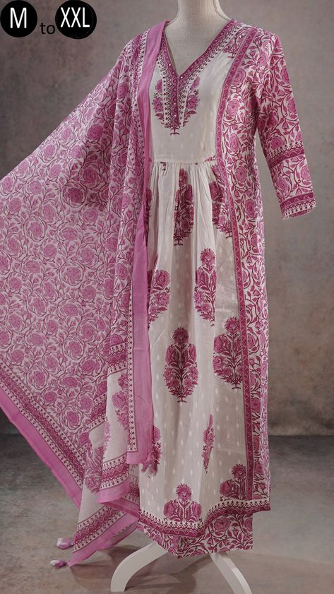 Jaipuri Kurti, Jaipuri Kurti Designs, Kurthi Models Latest Cotton, Printed Cotton Suit Designs, Marriage Clothes, Designer Kurti Patterns, Desi Fashion Casual, Modest Dresses Casual, Boutique Dress Designs