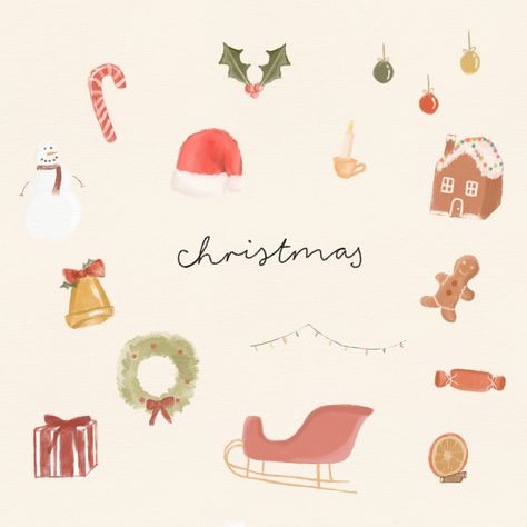 Mini doodles of christmas illustrations aesthetic Simple Christmas Drawings Aesthetic, Aesthetic Christmas Doodles, Christmas Doodles Aesthetic, Illustrations Aesthetic, Mini Doodles, Christmas Sketch, Small Doodle, Mini Doodle, Christmas Illustrations