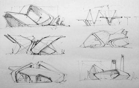 concept SKETCH : Photo Origami Architecture, Genius Loci, Architecture Concept Diagram, Landscape Sketch, Architecture Design Sketch, Architecture Concept Drawings, Interior Sketch, Architectural Sketch, Architecture Design Concept