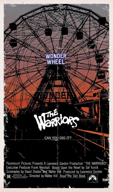 Alternative Movie Poster - The Warriors Warriors Movie, Wonder Wheel, Warrior Movie, Film Cult, Best Movie Posters, Classic Movie Posters, The Warriors, Movies And Series, Alternative Movie Posters