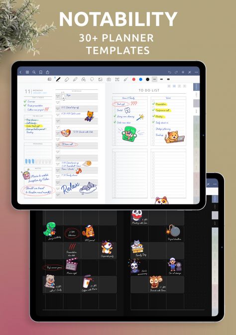 Choose from 50+ Notability planner templates for iPad or Android Tablet. Enjoy PDF with hyperlinked structure and beautiful design. Get organized and productive easily. Notability Notes Template Free, Notability Notes, Free Planner Templates, Digital Recipe Book, Recipe Book Templates, Notability Planner, Student Planner Printable, Monthly Planner Template, Planner Writing