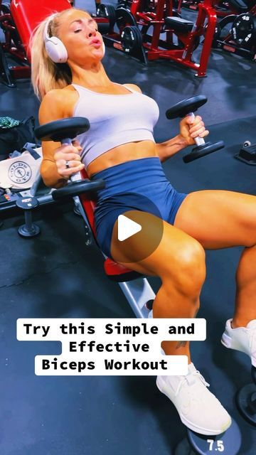 TARA GARRISON on Instagram: "#biceps #fitness #workout #gym #personaltrainer #exercise #weightlifting" Workouts Biceps, Tara Garrison, Upper Body Dumbbell Workout, Workout Biceps, Belly Pooch Workout, Bicep Workout, Belly Pooch, Biceps Workout, Dumbbell Workout