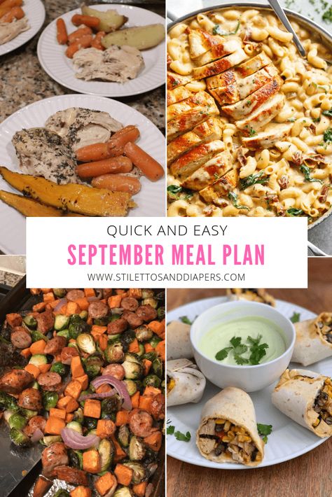 September Menu Plan, Meals For A Month Menu Planning, September Meal Plan, Fall Family Meal, September Meals, Month Meal Plan, Family Meal Planning Healthy, Dinners Ideas, Cheap Family Meals