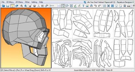 Skull Papercraft, Paper Mask Diy, Paper Mask Template, Papercraft Mask, Skull Template, Cool Things To Build, Cardboard Mask, Template Craft, Diy Skulls