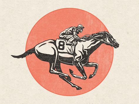 Kentucky Derby Tattoo, Horse Racing Tattoo Ideas, Horse Racing Graphic Design, Horse Race Aesthetic Vintage, Race Horse Tattoo, Racing Tattoos, Akhal Teke Horses, Horse Graphic, Derby Horse