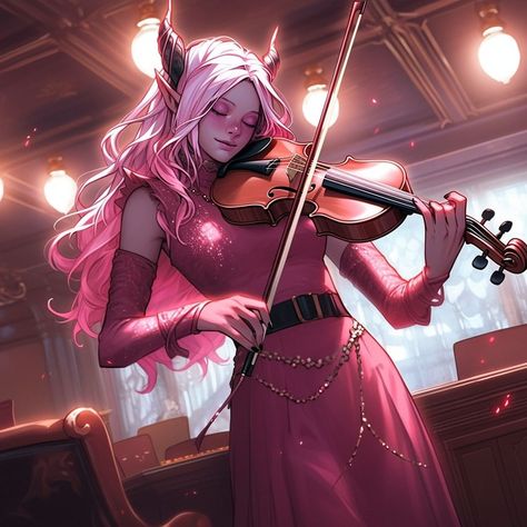 Purple Tiefling Female Bard, Pink Tiefling Female, Tiefling Child, Magic Reference, Mythology Artwork, Female Tiefling, Sorceress Art, Dnd Concept, Tiefling Female