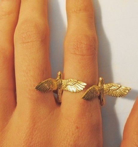 Two Birds One Stone, Fashion Quiz, Bird Rings, Jewelry Brooch, Two Birds, Fashion Victim, Fashion Costume, 가을 패션, Jewelry Inspo