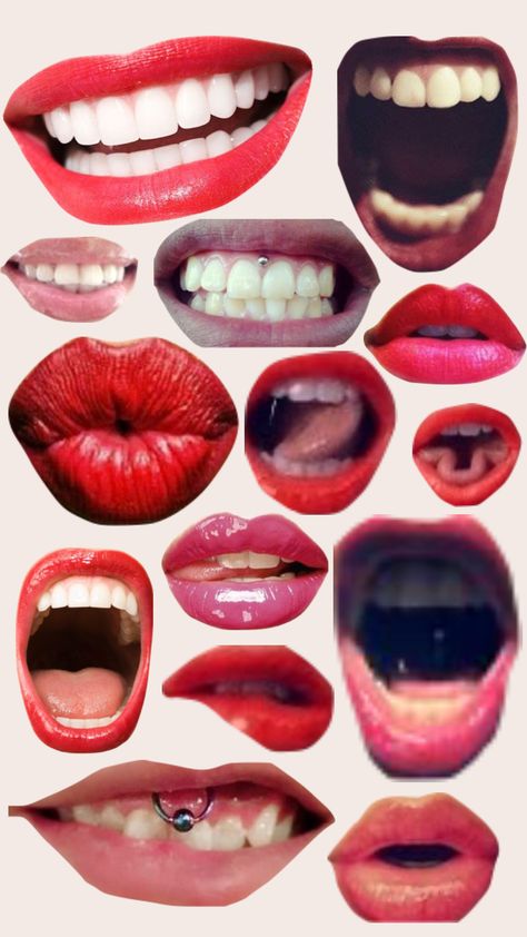 Tulane Dorm, Mouth Collage, Lips Collage, Mouth Painting, Face Collage, A Level Art, Collage Sheet, Illustration Print, Figure Painting