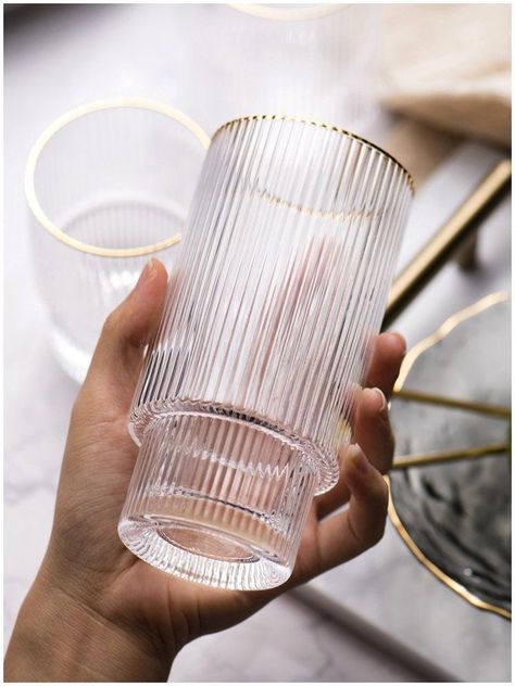 Cups Ribbed Glassware, Aesthetic Glasses, Glass Range, Glass Cup Set, Coffee With Alcohol, Short Glass, House Updates, Drinks Cabinet, Glasses Drinking