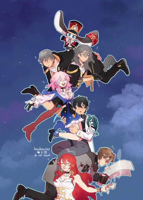 Astral Express, Star Rain, I See Stars, Honkai Impact Star Rail, March 7th, Dan Heng, Star Trails, Honkai Starrail, Honkai Impact 3rd