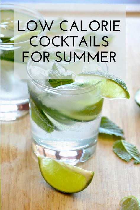 Low Calorie Cocktail Recipes for Summer Mixed Drink Ideas, Low Calorie Cocktails Recipes, Low Cal Drinks, Low Calorie Alcoholic Drinks, Low Cal Cocktail, Drinks Tequila, Drinks Vodka, Organize Bathroom, Cocktails Easy