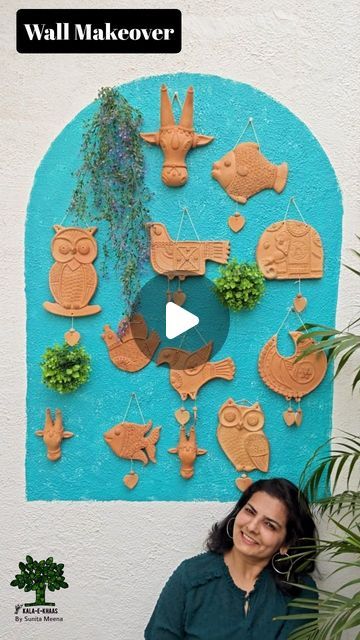 Terracota Wall Art, Terracotta Crafts, Terracotta Art, Terracotta Wall Art, Clay Plates, Terracotta Wall, Simple Wall Decor, Home Balcony, Plate Wall Decor