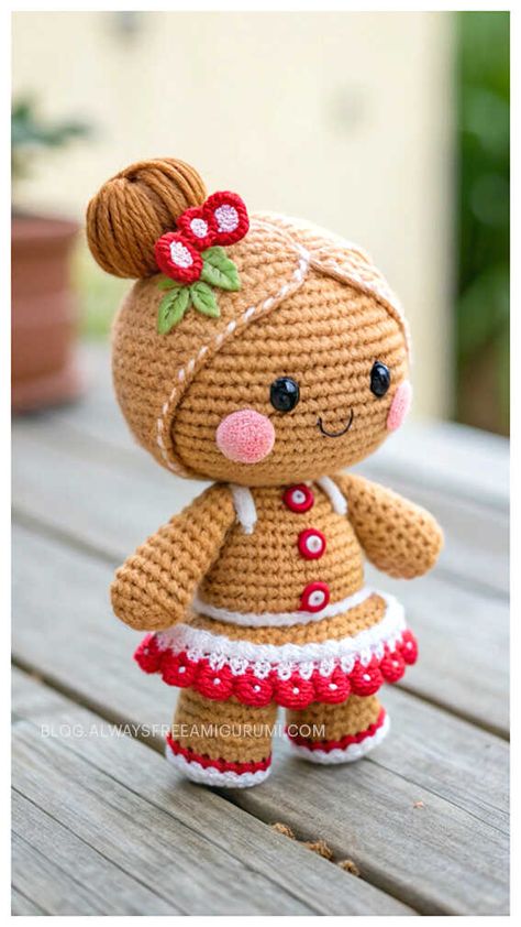 Amigurumi Gingerbread Man Free Crochet, Crochet Stuffie Patterns, Grandma Crochet Pattern, Gingerbread Man Crochet Patterns Free, Gingerbread Crochet Pattern Free, Crochet Toy Patterns Free, Crochet Winter Patterns, Gingerbread Crochet Pattern, Crochet Gingerbread House