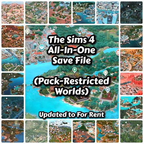 My Sims 4 All-In-One Save File Updated to For Rent | Patreon Sims Map Replacement, Sims 4 Sulani Save File, Sims 4 Worlds Download, Sims 4 Cc Worlds Patreon, Sims 4 Debug Items, Base Game Save File Sims 4, Sims 4 Expansion Packs Codes Free, Things To Do In Sims 4, Sims 4 Cc Save Files