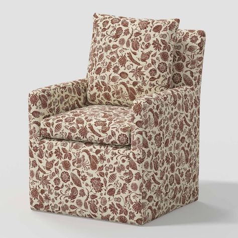 Room Study Area, Studio Mcgee Target, Upholstered Swivel Chairs, Study Area, Printed Chair, Torchiere Floor Lamp, Cube Ottoman, Upholstered Accent Chairs, Swivel Accent Chair