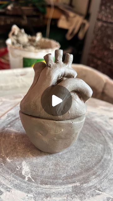 faith charlotte on Instagram: "anatomically correct heart incense burner 🫀 Feb 8 10am • • • • #clay #ceramics #heart #anatomicalheart #ceramicart #incense #incenseburner #incensecones #creepyart #art" Anatomically Correct Heart, Heart Pottery, Pottery Heart, Clay Mugs, Anatomical Heart, Human Heart, January 29, Salt Dough, Incense Cones