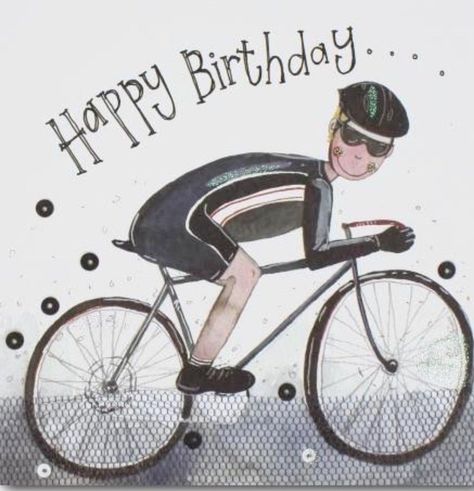 Happy Birthday Biker, Happy Birthday Bicycle, Happy Birthday Man, Happy Anniversary Wishes, Catering Display, 30th Birthday Cards, Happy Birthday Wishes Cards, Birthday Wishes And Images, Birthday Blessings