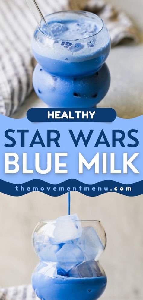 Look forward to trying this Star Wars blue drink recipe! No need to take a trip to Disneyland when you can have this non-alcoholic beverage at home. Incredibly healthy and made healthier, this cold drink is kid-friendly! Star Wars Blue Milk, Blue Milk Recipe, Star Wars Drinks, Kid Drinks Recipes, Chinese Drink, Easy Drinks To Make, Galaxy Edge, Blue Drink, Kid Friendly Drinks