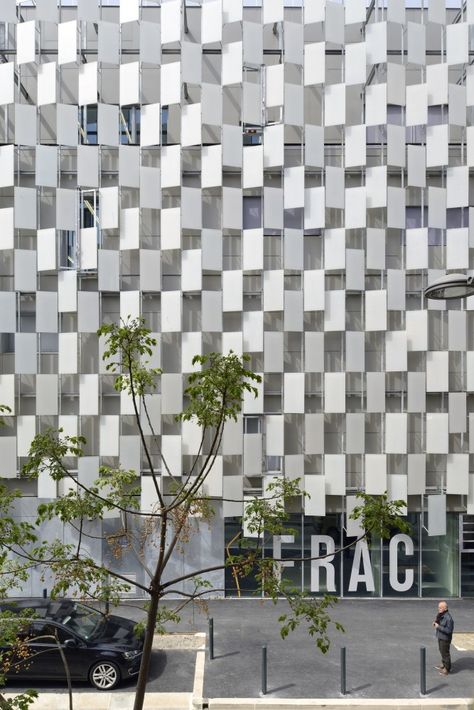 Contemporary Art Center – FRAC / Kengo Kuma & Associates Facade Pattern, Building Skin, Cladding Design, Facade Material, Japan Architecture, Kengo Kuma, Cultural Architecture, Education Design, Pattern Texture