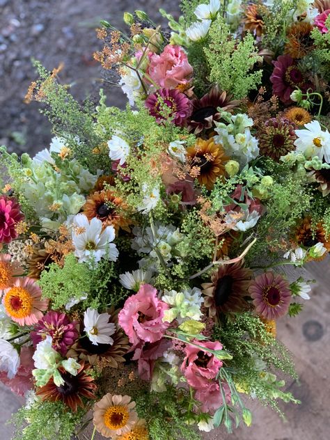 Mixed flower bouquets in warm neutral shades. Romanticizing September, Mladenacki Sto, Lisianthus Peach, Peach Zinnia, Farmer Florist, Zinnia Bouquet, Flower Farms, Farmers Market Flowers, September Flowers