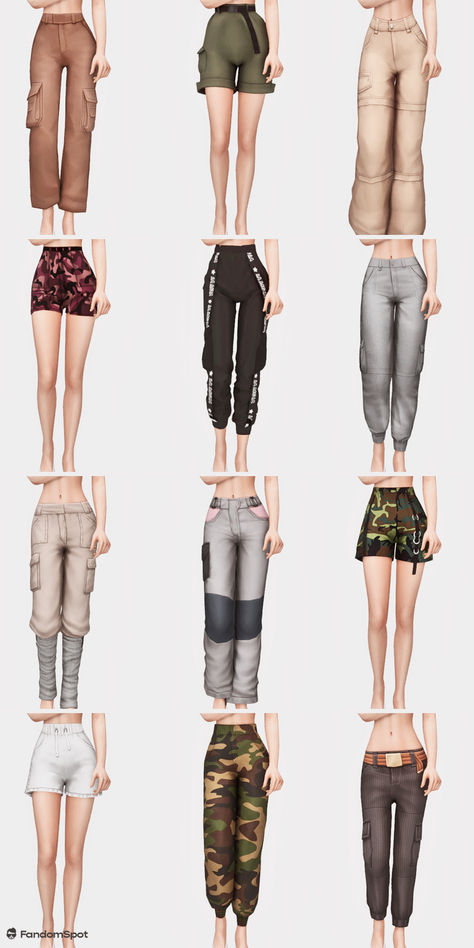 Sims Cc Cargo Pants, Sims 4 Outfit Collection, Sims 4 Cargo Shorts, Sims 4 Vogue Cc, Ts4 Adventure Time Cc, Sims 4 Outfits Ideas, Call Of Duty Sims 4 Cc, Sims 4 Cc Clothes Bottoms, Shorts Cc Sims 4