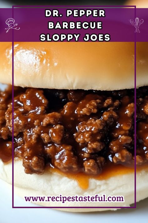 Dr. Pepper Barbecue Sloppy Joes are a flavorful twist on the classic sloppy joe. Made with ground beef simmered in a sweet and tangy Dr. Pepper barbecue sauce, these sloppy joes are served on soft buns for a hearty and satisfying meal. Perfect for a quick dinner or a casual get-together. Types Of Buns, Simple Green Salad, Slider Buns, Sloppy Joes Recipe, Sloppy Joe, Quick Weeknight Dinners, Quick Weeknight Meals, Sloppy Joes, Dr Pepper