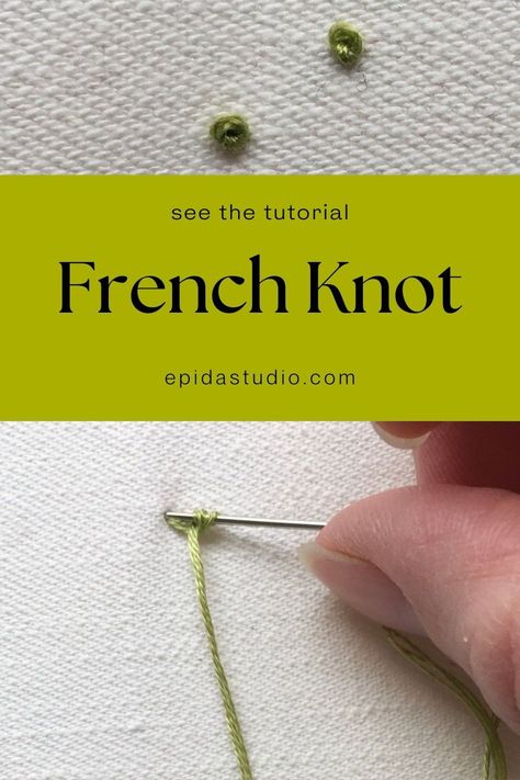 French knots add an elegant touch to hand stitching projects. Learn all the embroidery tricks to make French knots easily. French Knot Tutorial, Hand Stitching Projects, Embroidery French Knot, Embroidery Tricks, Sewing Kit Gift, Freestyle Embroidery, Hand Stitching Techniques, Knot Tutorial, Stitching Projects