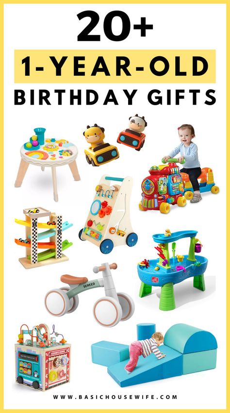 20+ UNIQUE GIFT IDEAS FOR ONE YEAR OLDS 1st Birthday Gift Registry, Nephew 1st Birthday Gift, Best Gift For One Year Old, First Birthday Toys, 1 Year Baby Gift Ideas, Best Gifts For First Birthday, What To Get A One Year Old For Birthday, Unique 1st Birthday Gifts, 1 Year Christmas Gift Ideas