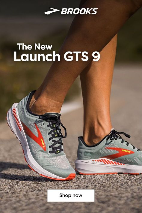 Ready, set, go in the responsive Launch GTS 9 running shoes, with guided support. We've added more BioMoGo DNA cushioning for a softer, more responsive ride, and mesh for enhanced breathability. And for a neutral shoe, try the Launch 9. Running Shoes Brooks, Smoked Food, Ready Set Go, Brooks Running Shoes, Neutral Shoes, Brooks Running, Fashion Shoes Sneakers, Women's Running Shoes, New Launch