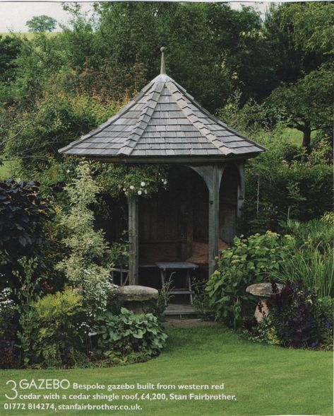 Outdoor Structures Gazebo, Gazebo Planting Ideas, Victorian Pergola, Gothic Backyard, Velaris Townhouse, Yard Gazebo, Victorian Gazebo, Garden Follies, Landscape References