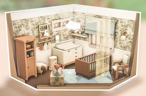 Sims Infant Room, Sims 4 House Decoration, Sims 4 Nursery No Cc, Sims Rooms Ideas, Sims 4 Room Ideas, Sims Interior, Sims Rooms, Sims 4 Cc Furniture Living Rooms, Sims 4 Houses Layout