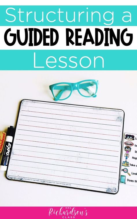 This lesson plan structure for guided reading works for kindergarten, first grade, and second grade. Warm up, word work, reading, and comprehension practice - learn how to work it all in! #guidedreading #balancedliteracy Guided Reading Activities, Guided Reading Kindergarten, Interactive Writing, Guided Reading Lessons, First Grade Sight Words, Small Group Reading, Balanced Literacy, Reading Notes, Teaching First Grade