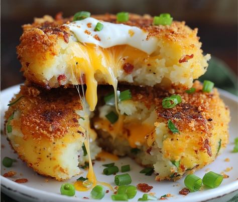 Stuffed Potato Cakes, Stuffed Potato, Potato Recipes Side Dishes, Potato Cakes, Creamy Mashed Potatoes, Potato Dishes, Veggie Dishes, Healthy Ingredient, Vegetable Dishes