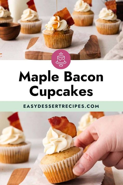 Bacon Cupcakes Recipe, Maple Bacon Cupcakes, Protein Cupcakes, Bacon Cupcakes, Bacon Donut, Breakfast Cupcakes, Cupcakes Easy, Protein Mug Cakes, Healthy Cupcakes