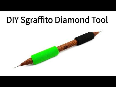 DIY Sgraffito Diamond Tip Tool Tutorial/ DIY Pottery Diamond Tip Carving Tool Tutorial - YouTube Diamond Core, Ceramic Tools, Diy Pottery, Sgraffito, Carving Tools, Tutorial Diy, I Decided, Carving, Tools