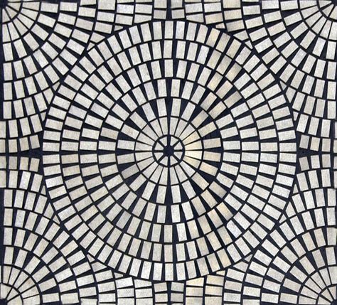 Circular Rectangular Tiles Gio Ponti Interior, Fountain Tile, Circular Mosaic, Architectural Design Concept, Marble Inlay Designs, Mosaic Templates, Tile Types, Circle Tiles, Jamini Roy