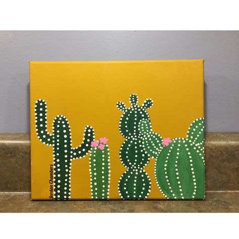 Cactus painting on canvas 3 Canvas Painting Ideas, 3 Canvas Painting, Cactus Canvas, Trippy Painting, Cactus Painting, Small Canvas Paintings, Canvas Painting Ideas, Simple Canvas Paintings, Cute Canvas Paintings