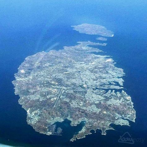 #Malta #MalteseIslands #AerialViews An aerial view of the Maltese Islands Malta Bus, Malta Italy, Malta History, Malta Food, Malta Beaches, Malta Valletta, Maltese Islands, Malta Gozo, Malta Travel