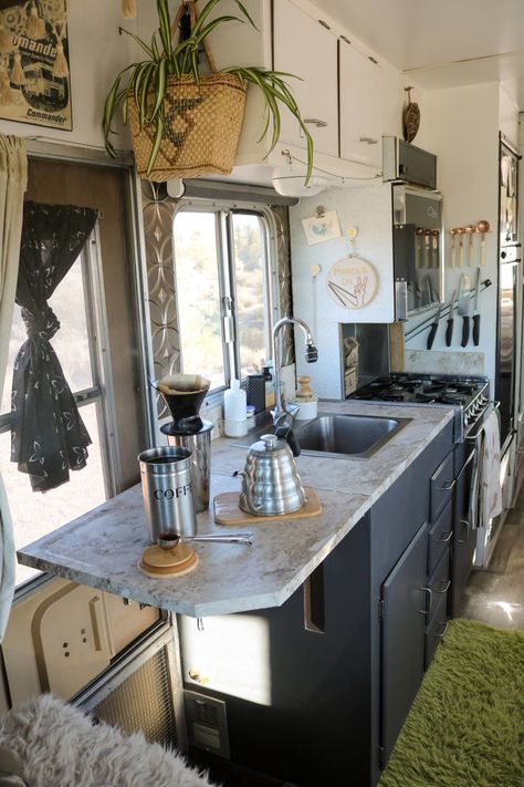 Rv Kitchen Remodel, Motorhome Remodel, Retro Rv, Travel Trailer Living, 70s Kitchen, Fridge And Freezer, Diy Camper Remodel, Caravan Interior, Rv Kitchen