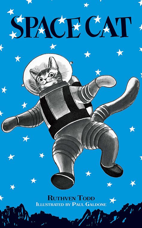 Space Cat vintage children's book cover from the 1950s. Gorgeous science fiction illustrations. Gray Kitten, Cat Story, Space Cat, Science Fiction, Sci Fi, Science, Book Cover, Books