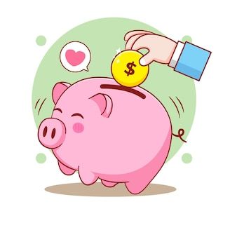 Money Piggy Bank, Pink Piggy Bank, Emotions Preschool, Saving Coins, Nijirô Murakami, Cute Piggies, Cute Pastel Wallpaper, Money Bank, Dollar Coin