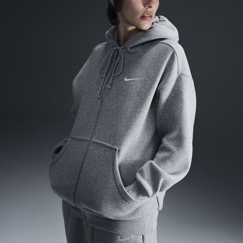 Nike Sportswear Phoenix Fleece Women's Oversized Full-Zip Hoodie Nike Sportswear Phoenix Fleece, Luxury Loungewear, Nike Fleece, Nike Zip Up, Loungewear Luxury, Women Lifestyle, Stay Cozy, Oversize Hoodie, Nike Pants