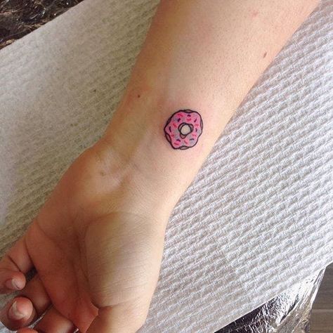 Dessert Tattoo, Ice Cream Tattoo, Donut Tattoo, Toy Story Tattoo, Simpsons Tattoo, Basic Tattoos, Food Tattoos, Black Girls With Tattoos, Tattoo Collection