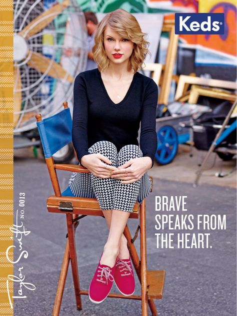 Taylor Swift is the Leading Lady of Keds Fall 2014 Campaign Taylor Swift Short Hair, Red Long Bob, Taylor Swift Keds, Red Keds, Taylor Swift Photoshoot, Long Outfit, Red To Blonde, Estilo Taylor Swift, Taylor Swift Outfits