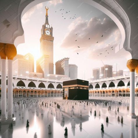 Background of the courtyard of the Grand Mosque in the Holy Kaaba | Premium AI-generated image Kaaba Background, Mosque Background, Dental Fun, Grand Mosque, The Courtyard, White Teeth, Makkah, Graphic Resources, Collage