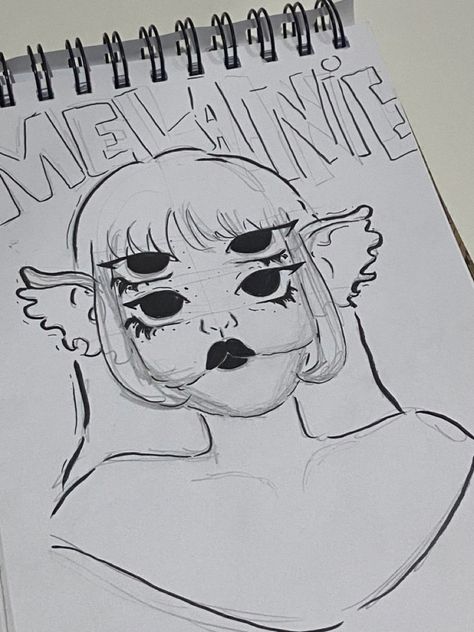 How To Draw Melanie Martinez Easy, Melanie Martinez Sketch Easy, Drawing Ideas Melanie Martinez, Melanie Martinez Drawings Portals, How To Draw Melanie Martinez, Melanie Martinez Drawings Easy, Melanie Martinez Doodles, Melanie Martinez Sketch, Melanie Martinez Drawing