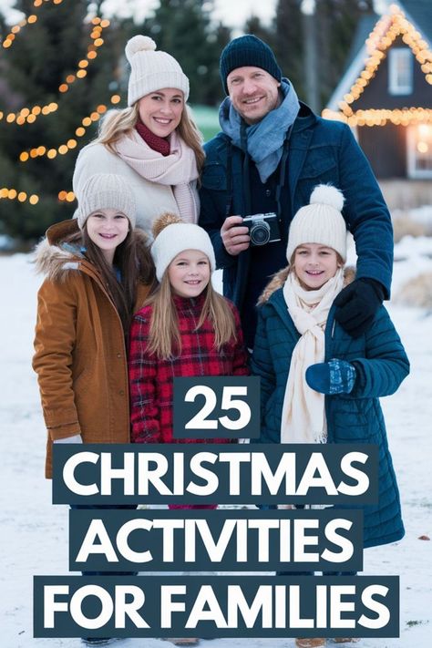 Family Fun: 25 Days of Christmas Activities for Kids Christmas To Do List With Kids, Christmas Day Activities Families, 25 Days Of Christmas Activities, Christmas Family Activities, Family Christmas Activities, Christmas Bucket List Ideas, Holiday Family Activities, Bucket List For Families, Fun Holiday Activities